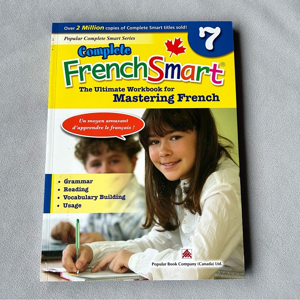 Complete FrenchSmart Grade 7 French Workbook ~ Brand New!